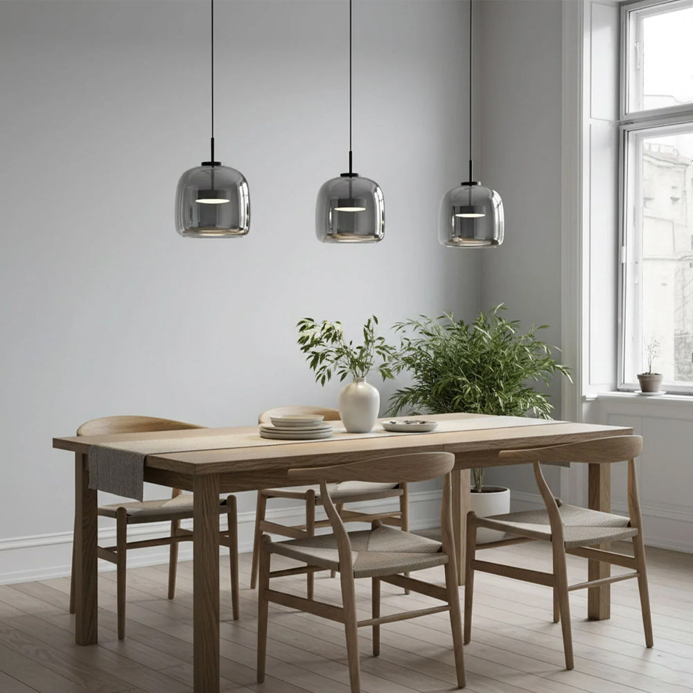 Hanglamp Gerookt Glas Koepel Vintage Minimalistisch LED Keuken Eetkamer Woonkamer Loft | Restfield