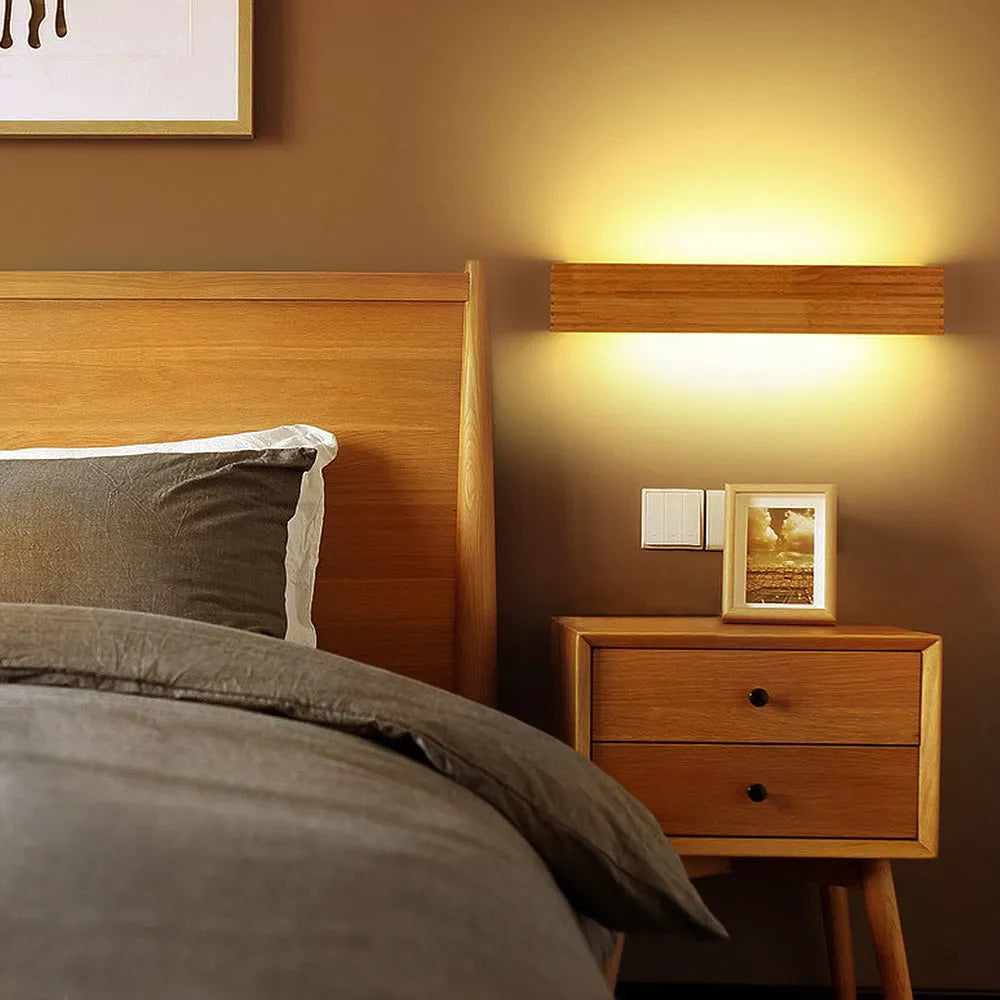 Wandlamp Hout Acryl Scandinavisch LED E27 Slaapkamer Leeshoek Gang Woonkamer Bedlamp Nordic | Restfield